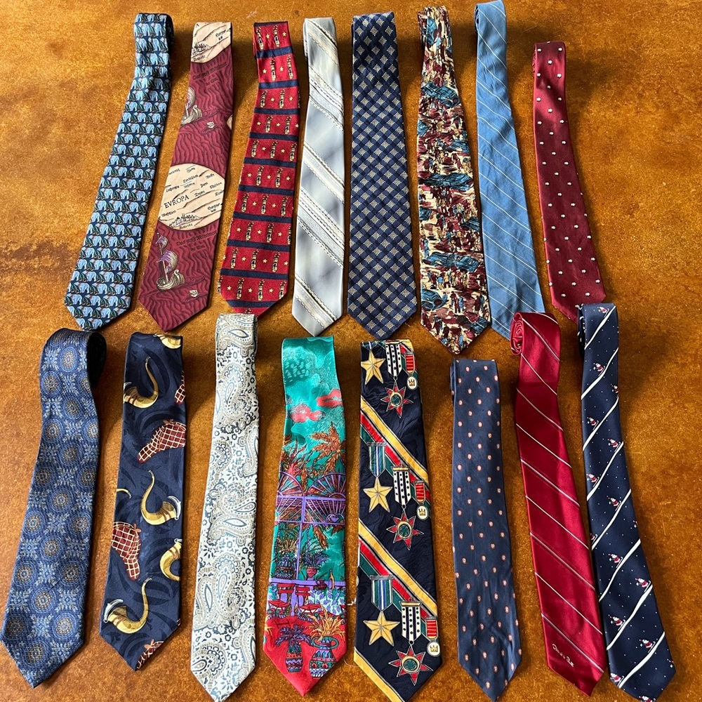 Vintage Silk Tie lot of 16 in good condition